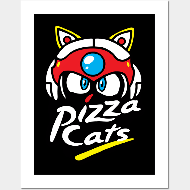 Pizza Cats - Samurai Pizza Cats Wall Art by johnoconnorart